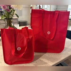 lululemon athletica Vibrant‎ Red Tote Set